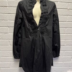 Black Bishop Sleeve Ruffled Tunic RAER size 6